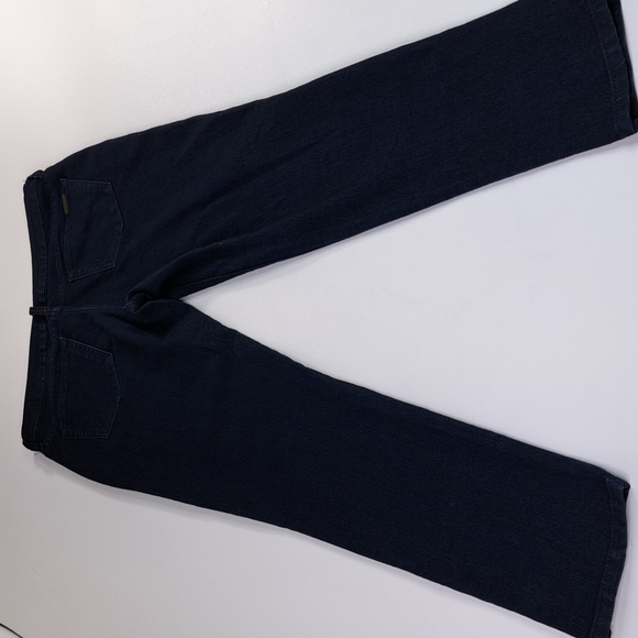 Jennifer Lopez Straight Dark Wash Zipper Leg Opening Blue Jeans Size 8 - Picture 11 of 14